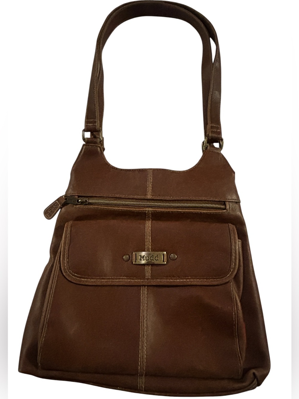 Vintage 90s Y2K Mudd Vegan leather shoulder bag brown